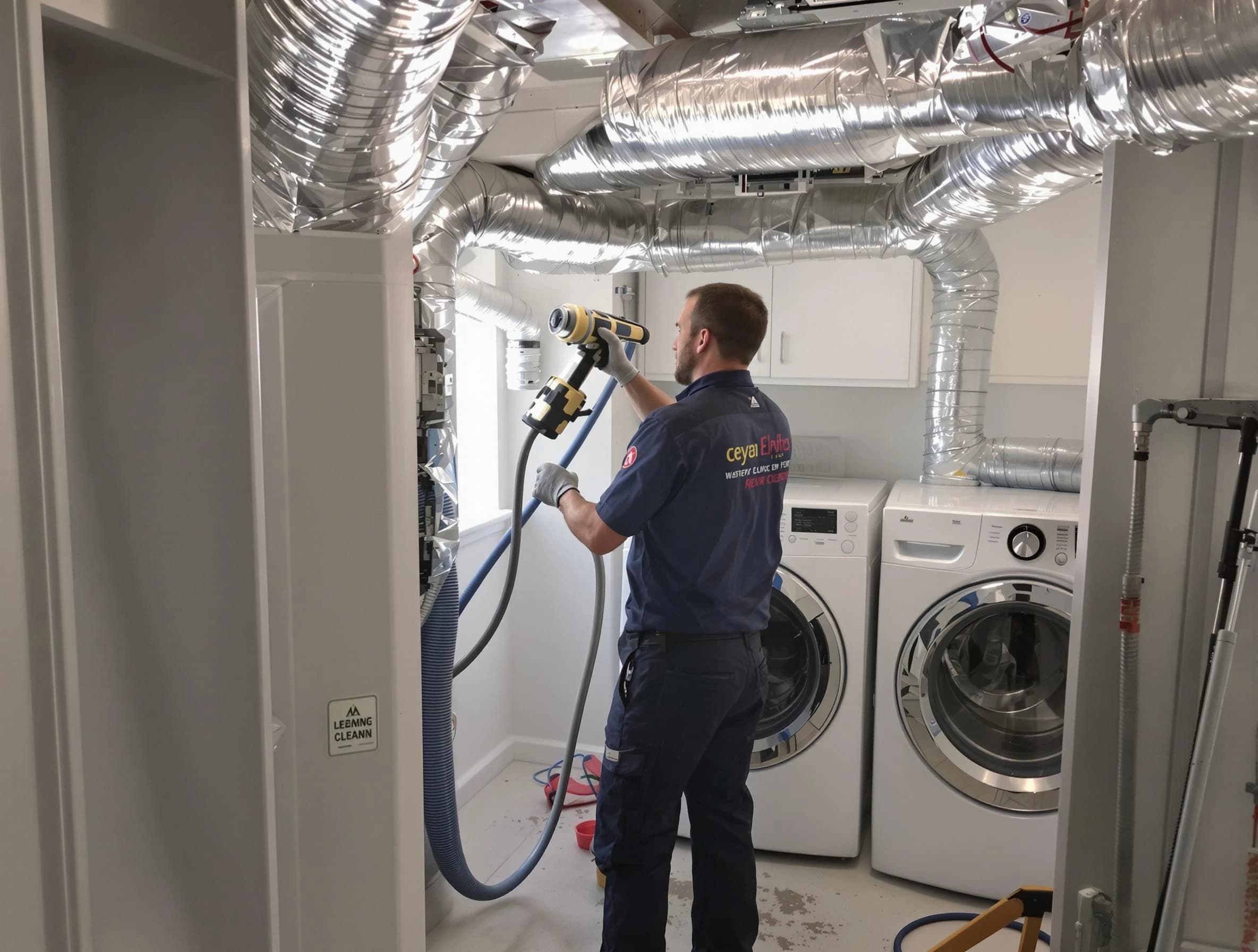 Moody Dryer Vent Cleaning specialist using advanced equipment for thorough duct cleaning in Moody