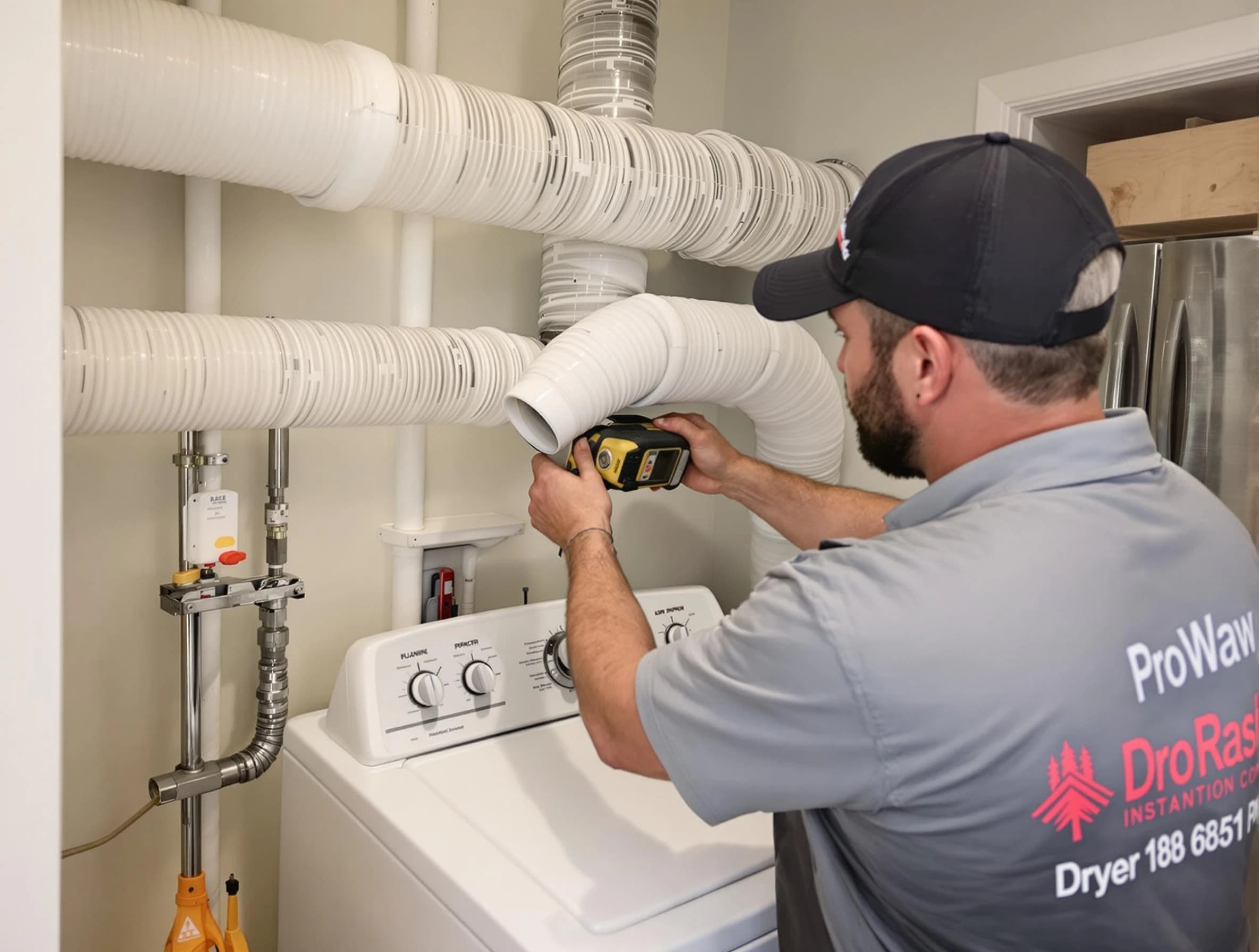 Professional dryer vent hose installation by Moody Dryer Vent Cleaning in Moody