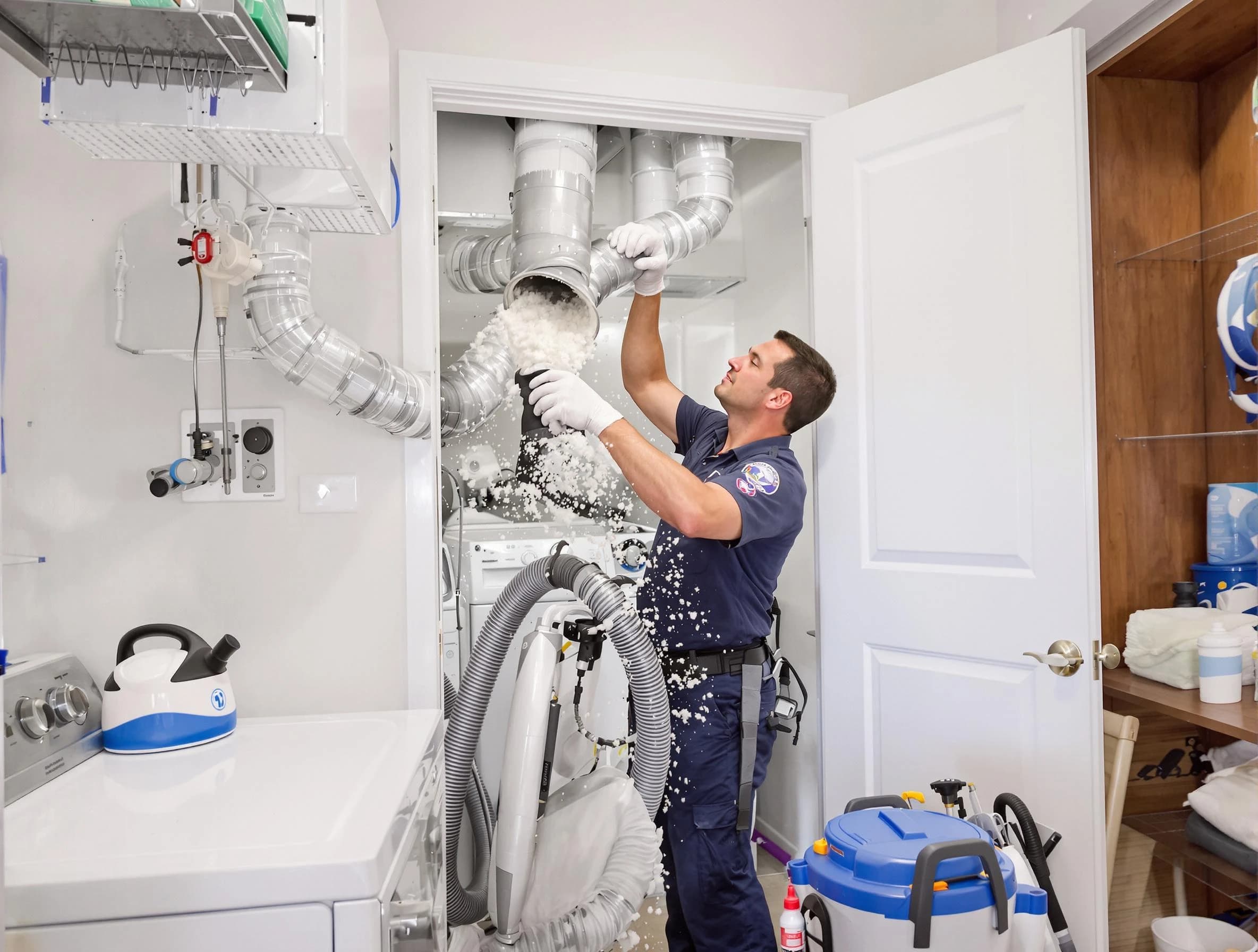 Moody Dryer Vent Cleaning technician delivering thorough residential dryer vent cleaning service in Moody
